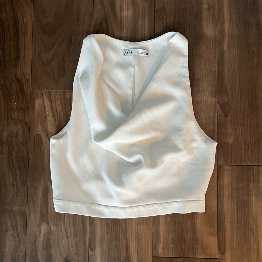 Zara Crisp White Women's Top